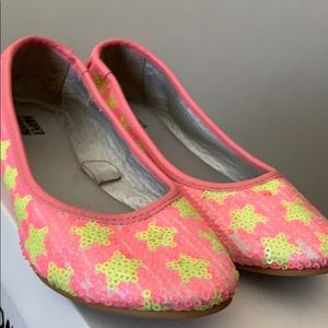 Sequined PINK dress ballet style shoes